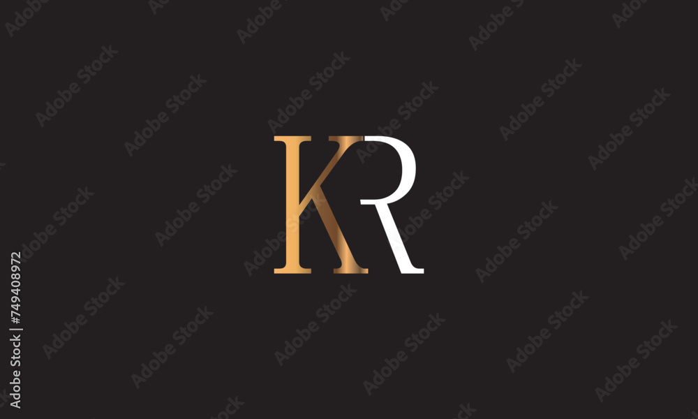 KR, RK, K, R Abstract Letters Logo Monogram	