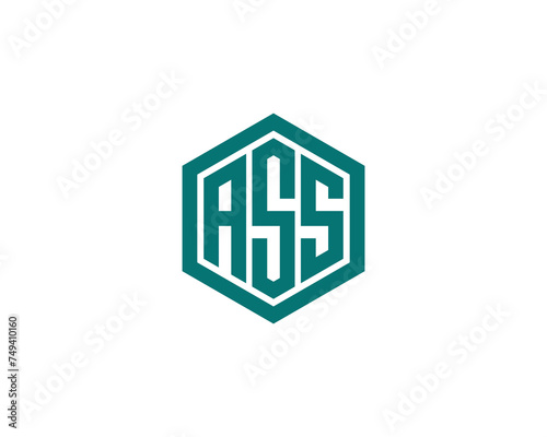 ASS logo design vector template