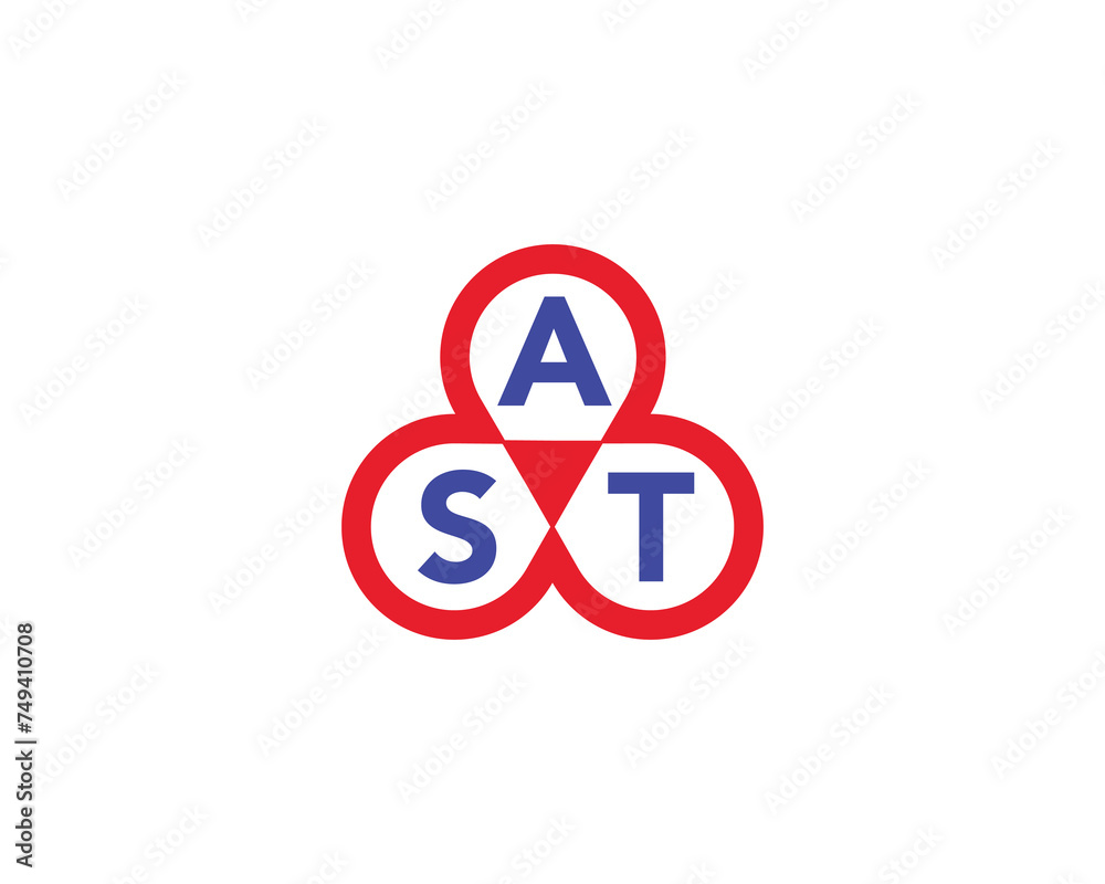 AST logo design vector template AST logo design vector template