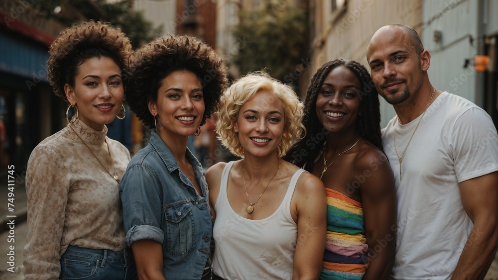 Strength in Diversity: A Group of LGBTQ+ Individuals Unite in Pride