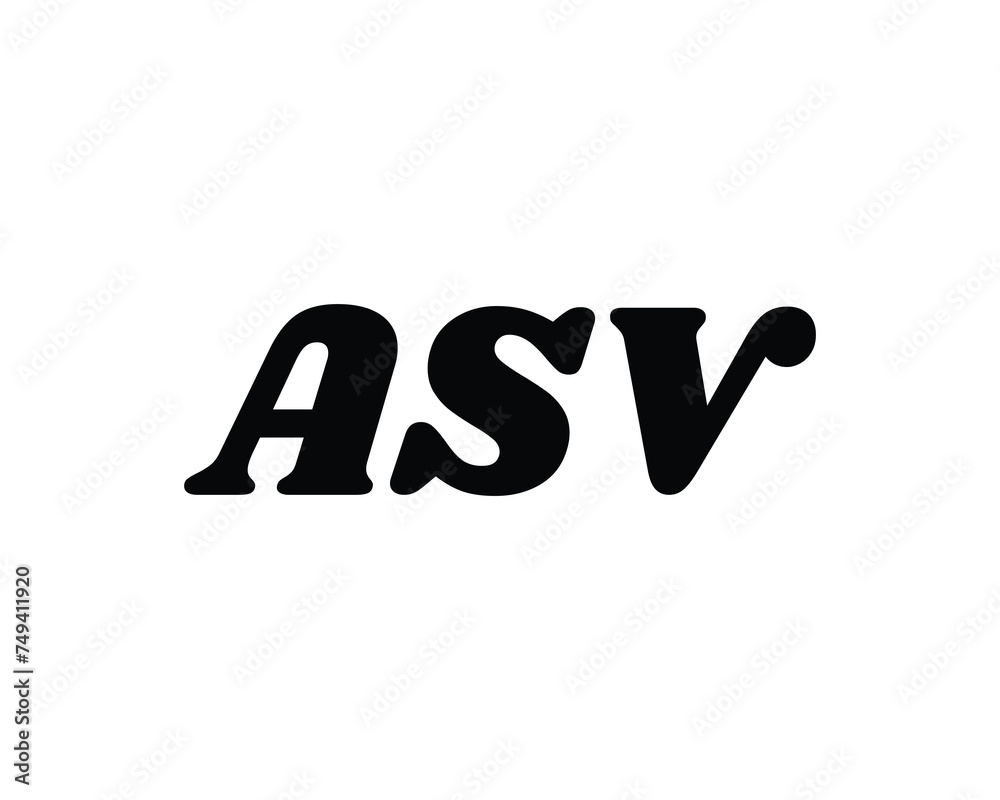 ASV logo design vector template ASV logo design vector template