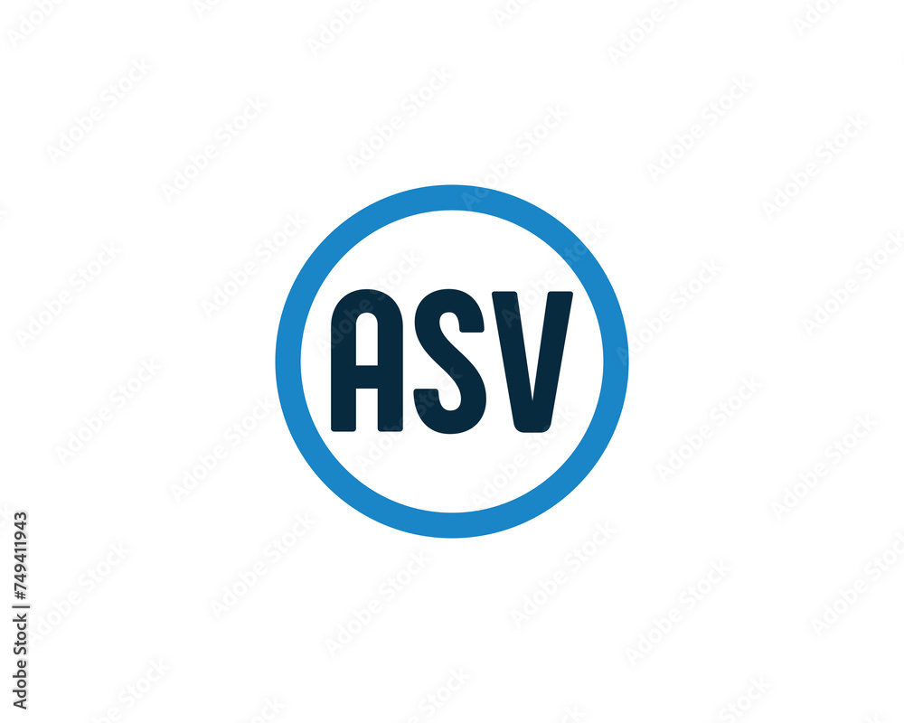 ASV logo design vector template ASV logo design vector template