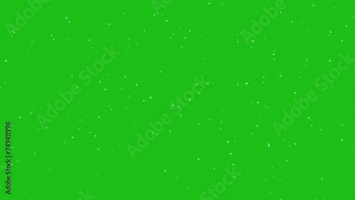 Twinkling stars motion graphics with green screen background