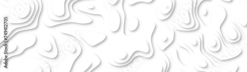 3d render, abstract white paper background. Paper cut vector art background banner texture. multi layer cutout geometric pattern on vector, Abstract soft white background with waves.	