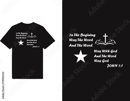 T-shirt design concept. Vector T-shirt design typography    that focuses on a particular Bible verse.