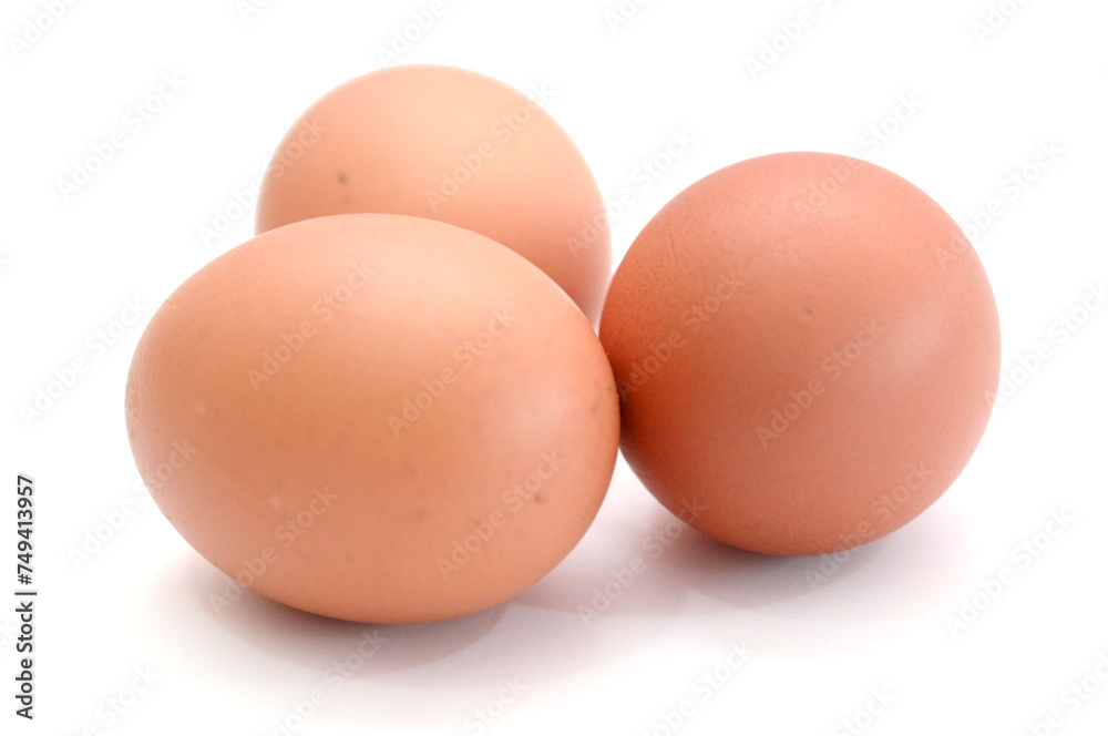Red eggs on a white background - stock photo
Red eggs on a white background - stock photo