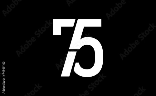 Tapety artystyczne 75 Letter Initial Logo Design Template Vector Illustration