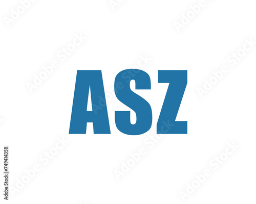 ASZ logo design vector template