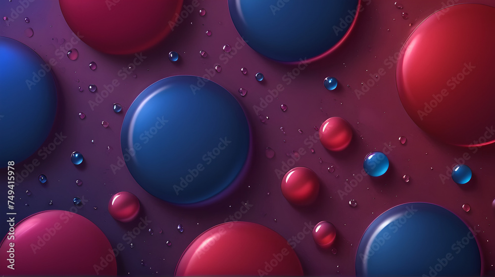 Vibrant Colored Droplets on a Dark Surface