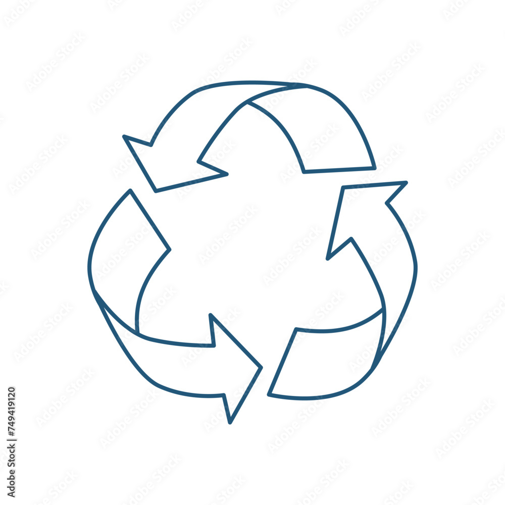 Contour icon, reuse. The concept of waste recycling. Linear vector illustration illustration, isolate. Contour icon, reuse. The concept of waste recycling. Linear vector illustration illustration, isolate.