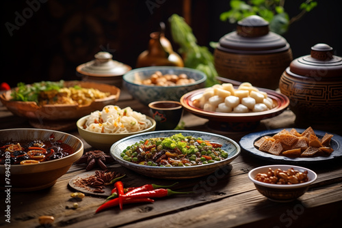 Variety authentic chinese traditional meal © Kokhanchikov