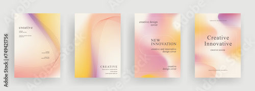 abstract gradient background template. Modern cover design for social media, brochure, flyer, banner