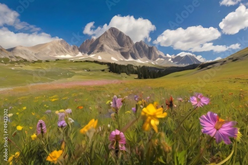 alpine meadow in the mountains © Riaz