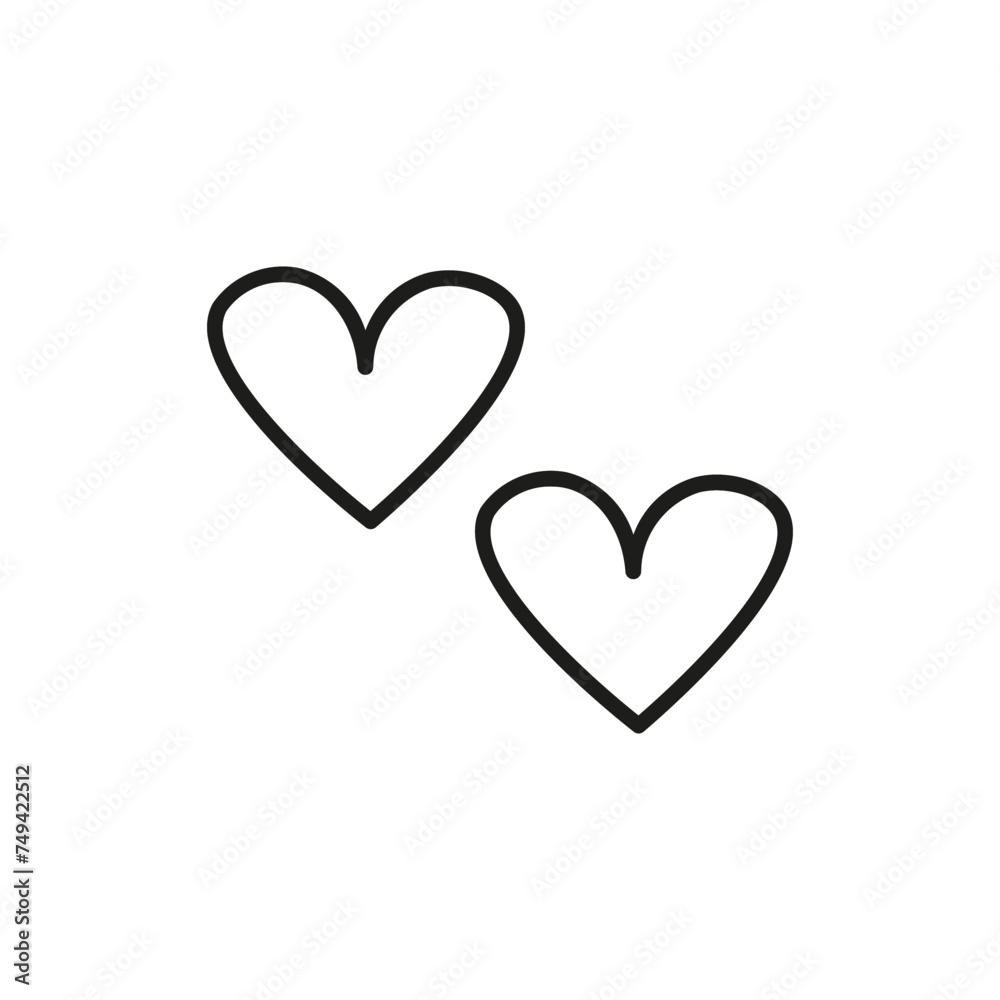 hearts line icon hearts line icon