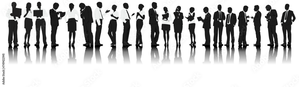 black and white silhouettes of business mans black and white silhouettes of business mans