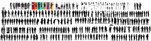 business people silhouette set illustration