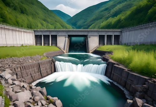 Wallpaper Mural dam in the mountains Torontodigital.ca