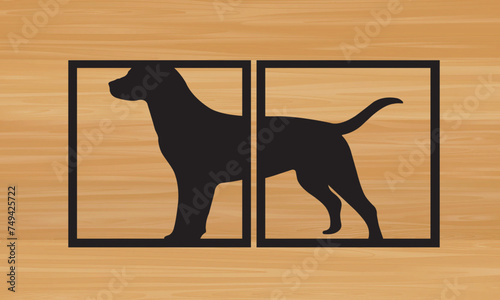 Dog metal sing laser sing ,dog metal wall art