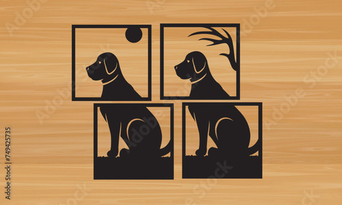 Dog metal sing laser sing ,dog metal wall art