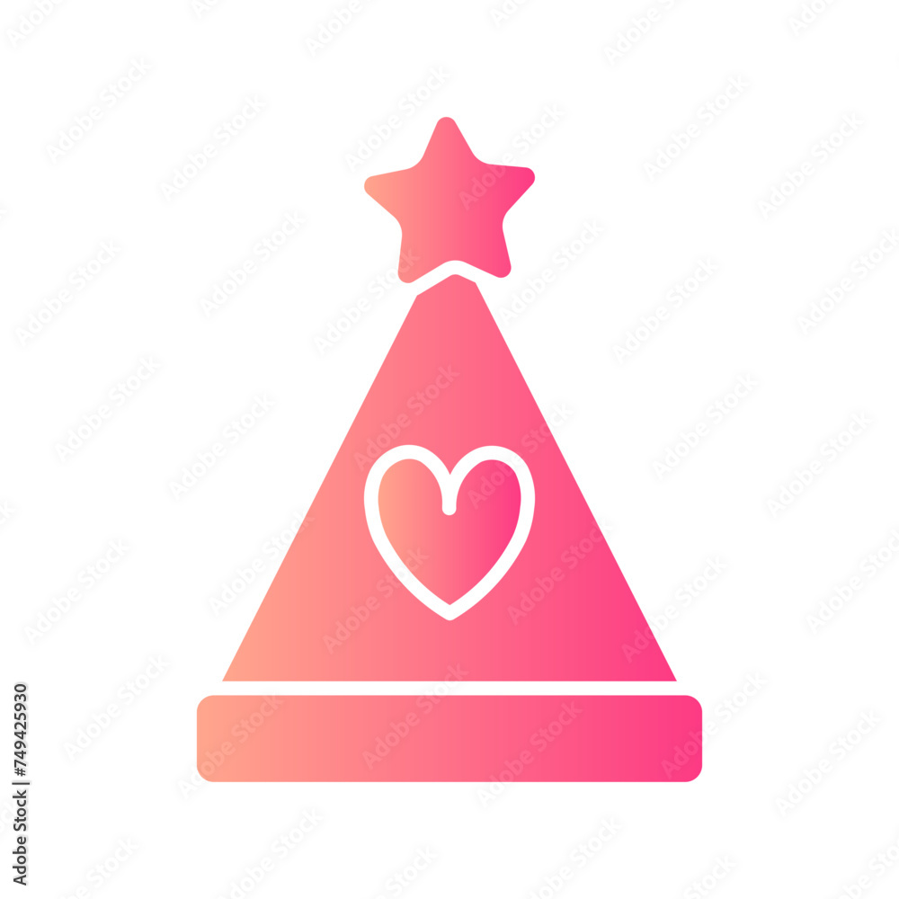 party hat gradient icon party hat gradient icon