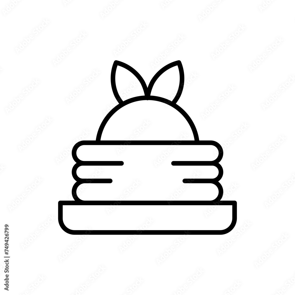 Obraz premium pancake line icon