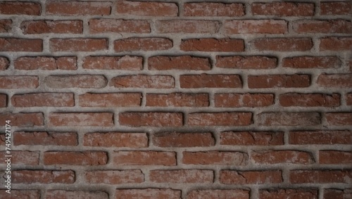 Distressed Grunge Red Brick Wall Texture. AI Generated 