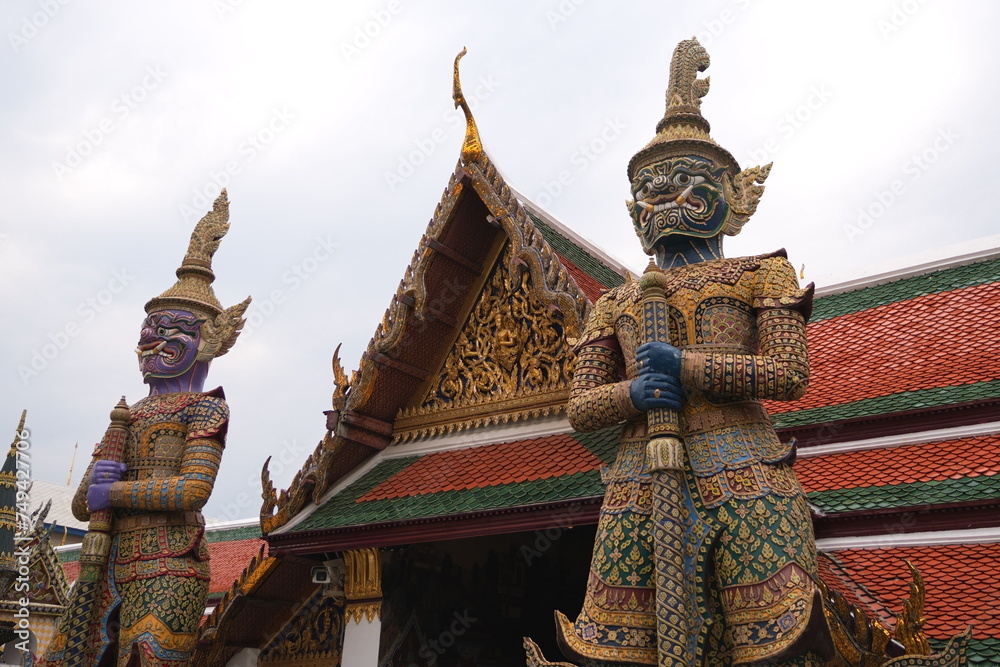 Thai temple decoration base on ramayana Thai temple decoration base on ramayana