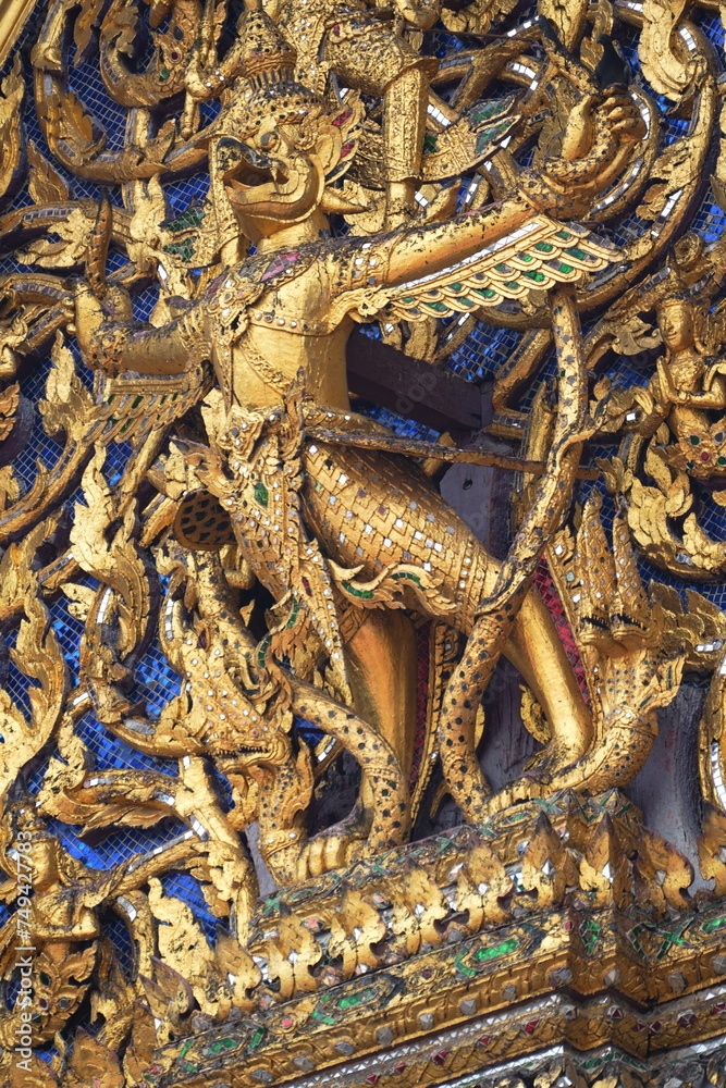 Fototapeta premium Thai temple decoration base on ramayana