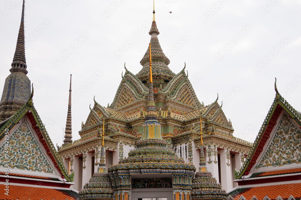 Fototapeta premium Muti-Layer roof in traditional Thai style