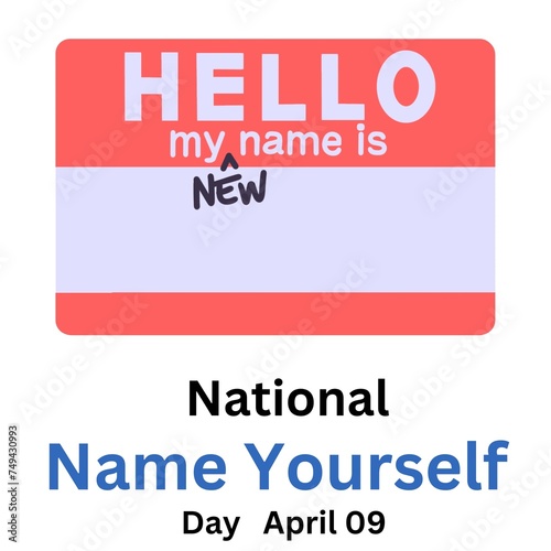 National Name Yourself Day Design Concept, suitable for social media post templates, posters, greeting cards, banners, backgrounds.