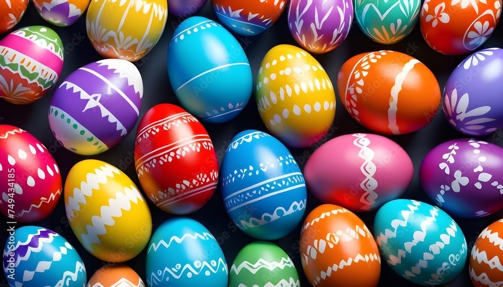 Fototapeta premium Colorful easter eggs