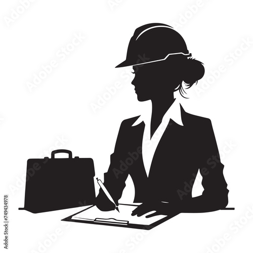 Dynamic Architect Silhouette Collection - Traversing the Imaginative Realms through Architect Vector - Architect Illustration
