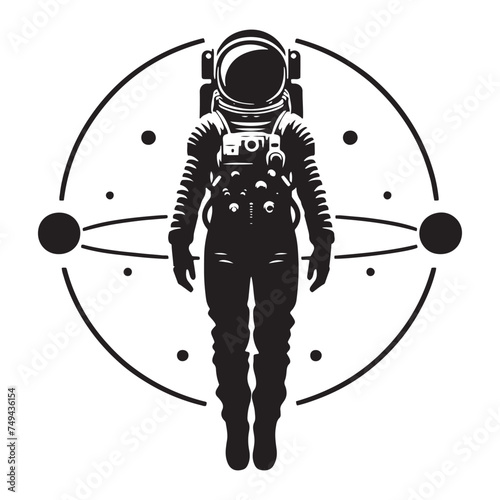 Eerie Astronaut Silhouette Ensemble - Crafting a Galactic Tale with Astronaut Illustration and Astronaut Vector - Space Silhouette
