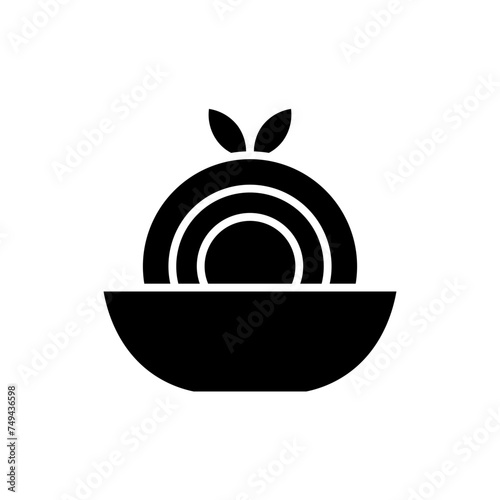 cha soba noodles glyph icon