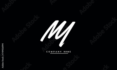 MY, YM, M, Y Abstract Letters Logo Monogram