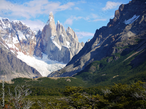 Chilean Patagonia Andes mountains in sunrise light © Anastasiia