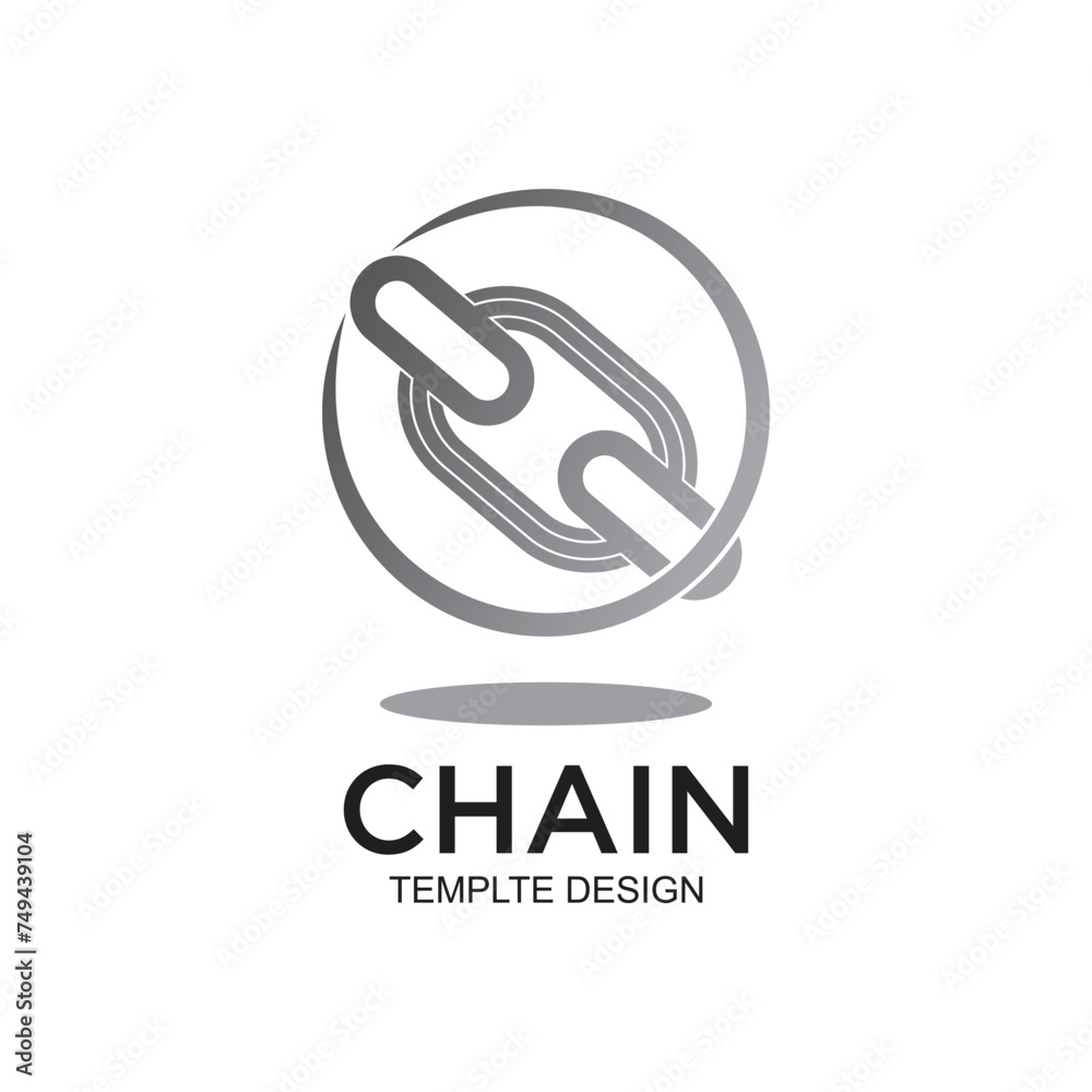 Chain logo design simple concept Premium Vector Chain logo design simple concept Premium Vector