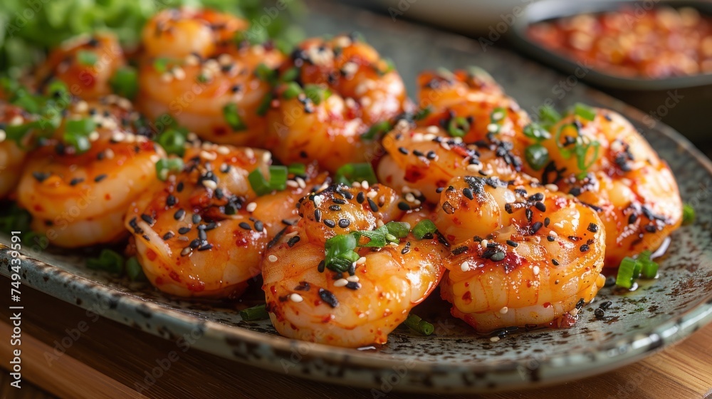 Korean BBQ - Shrimp with chili sauce 