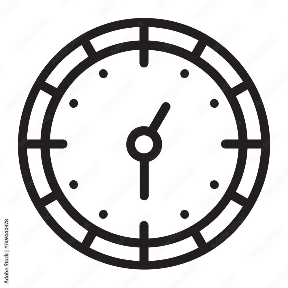 clock line icon