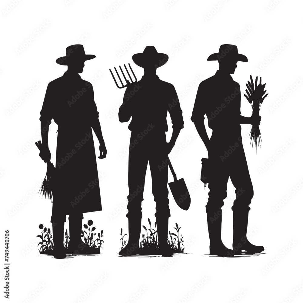 Mesmerizing Farmer Silhouette Showcase - Evoking the Rural Arts with Farmer Vector - Farmer Illustration
Mesmerizing Farmer Silhouette Showcase - Evoking the Rural Arts with Farmer Vector - Farmer Illustration