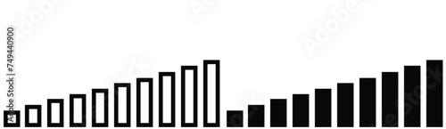 business graph showing growth vector