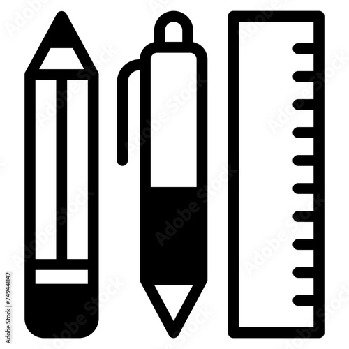 pencil and ruller icon