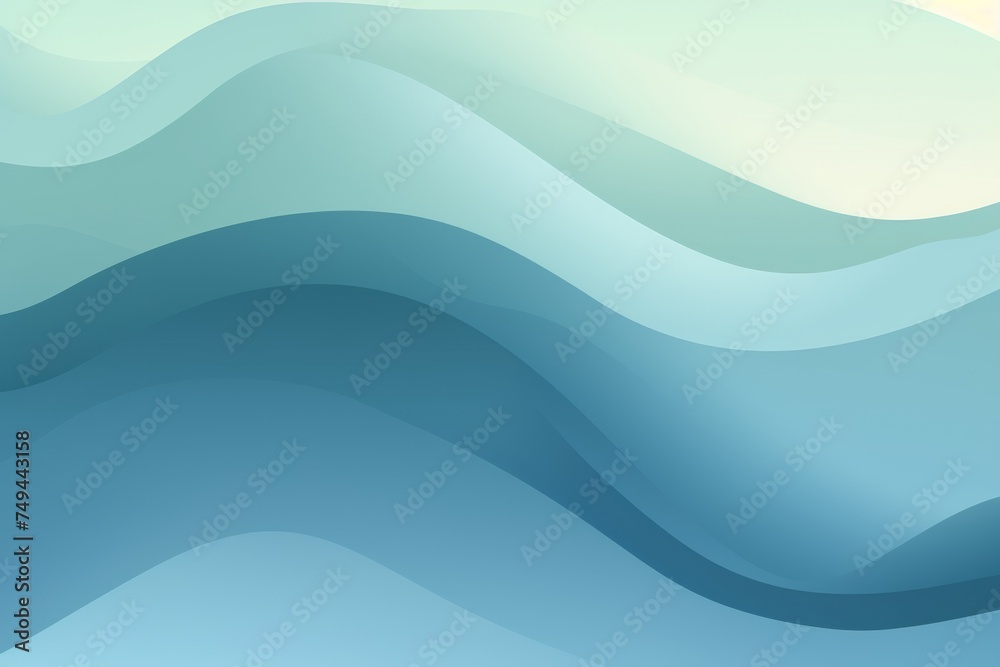 Fototapeta premium Muted Blue to Olive Drab abstract fluid gradient design, curved wave in motion background for banner, wallpaper, poster, template, flier and cover