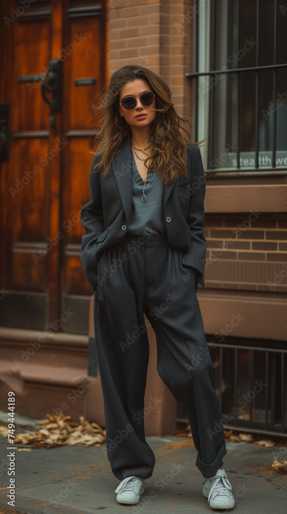 street fashion portrait of woman,ai street fashion portrait of woman,ai