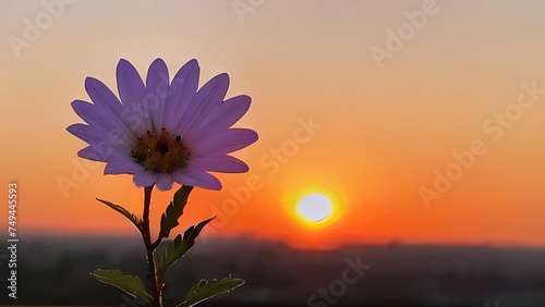 flower in sunset