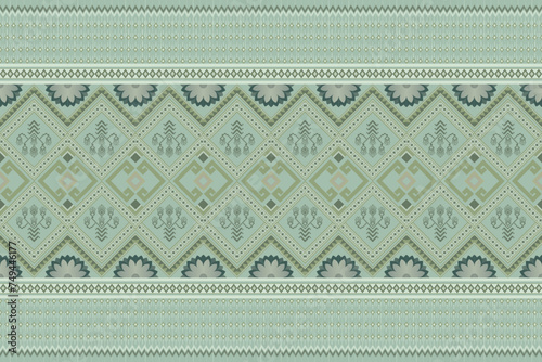 Digital seamless pattern block print batik vector patchwork mosaic pattern with paisley and floral motifs. damask style pattern for textile and decoration Aztec style abstract vector illustration.