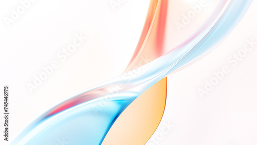 Fototapeta Naklejka Na Ścianę i Meble -  Abstract 3D background bright glass colorful gradient fluid wave render texture