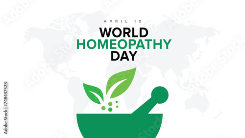 World Homeopathy day April 10th. vector design suitable for templates, greeting cards, banners, posters.