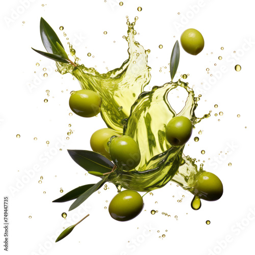 splashes - super virgin olive oil .Delicious olives in splash .