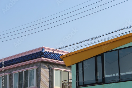 the roof of a rural village in Korea
